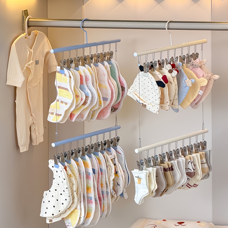 Locker Storage Metal - Metal Double Layer Hanger With Clips