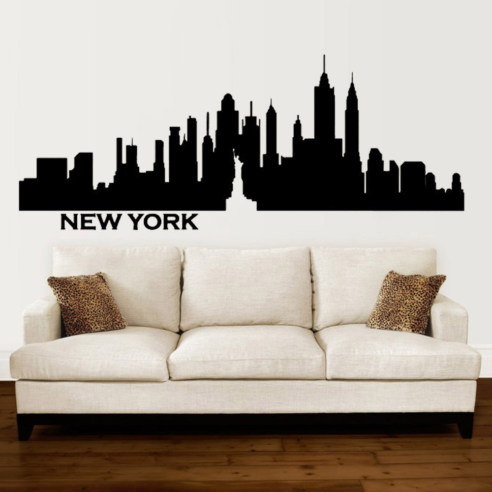 New York City Wall Decal Skyli - Office Furniture York ulasan dan harga