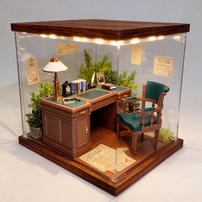 1:12 Scale Dollhouse Mini Vint - Office Furniture And Desks ulasan dan harga