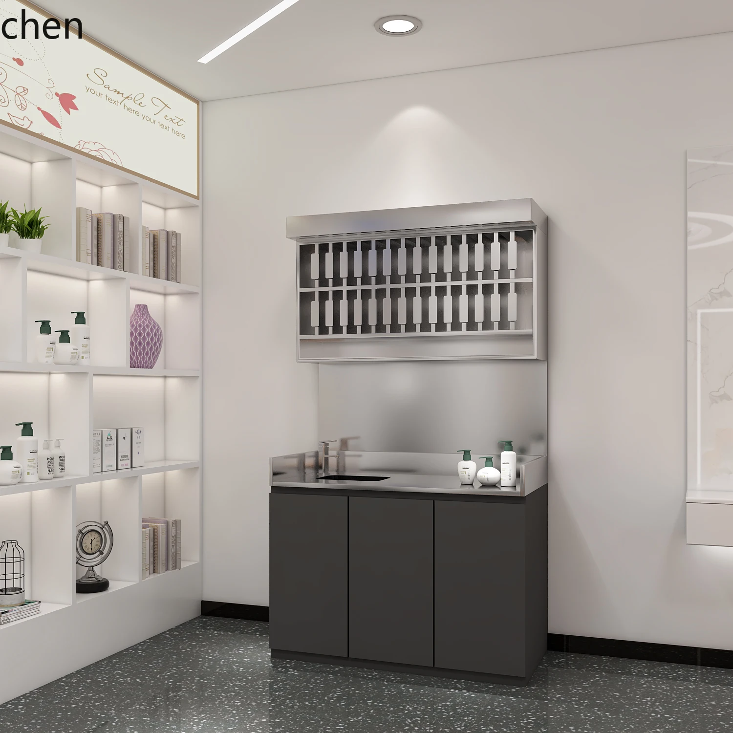 H5.22 storage rack, hair salon - Locker Storage Metal ulasan dan harga