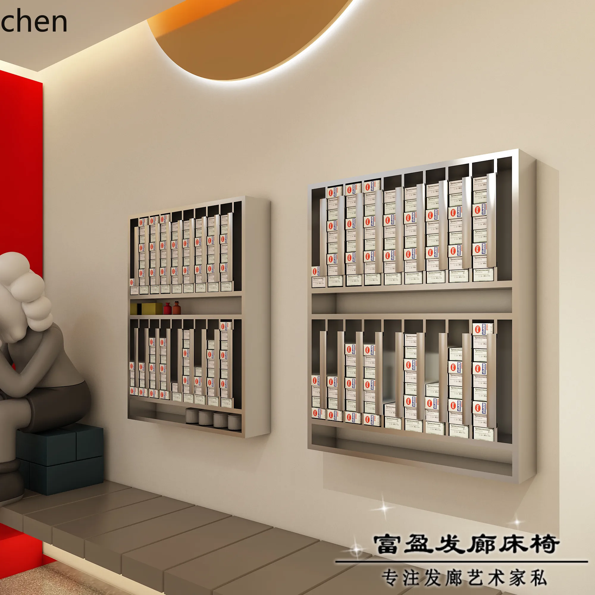 H5.22 storage rack, hair salon - Locker Storage Metal ulasan dan harga